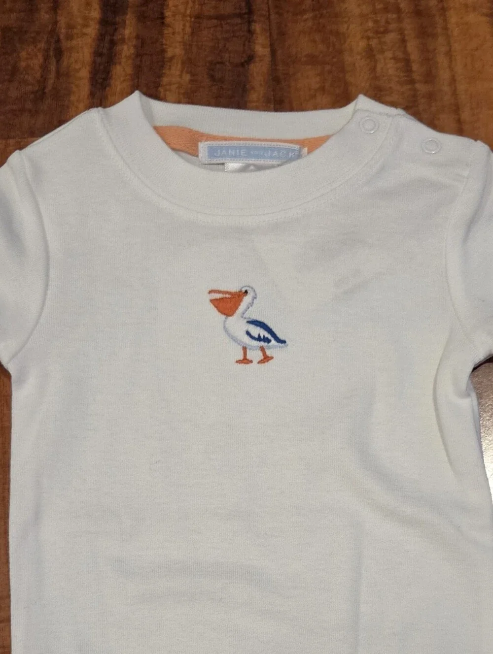 Janie and Jack NWT 0-3 Months Striped Shortall and Pelican Bodysuit